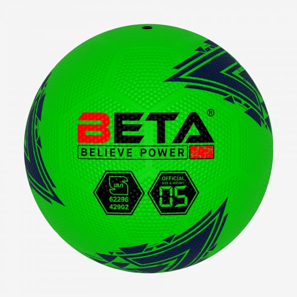 توپ فوتبال لاستیکی طرح دلتا سایز 5 با رنگ سبز