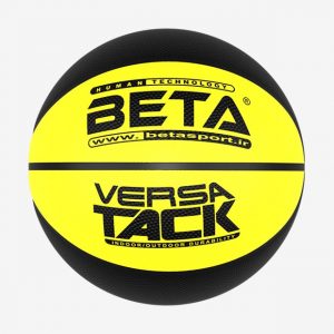 توپ بسکتبال لاستیکی سایز 7 طرح ورساتک با رنگ زرد-مشکی